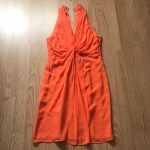 Orange halter dress